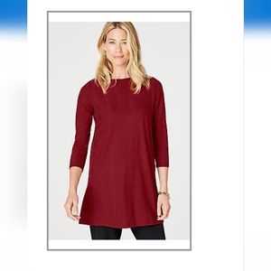 J Jill 4x Wearever Garnet Tunic